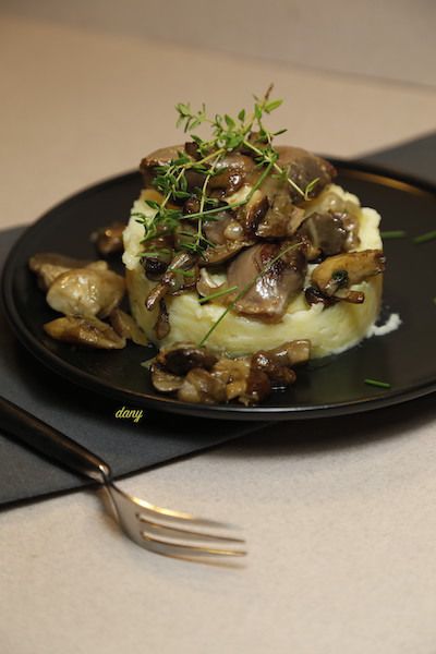 Ecrasé de pommes de terre aux champignons