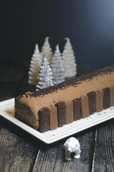 Bûche de Noël Chocolat et Café  - Les recettes de l'Alsacienne